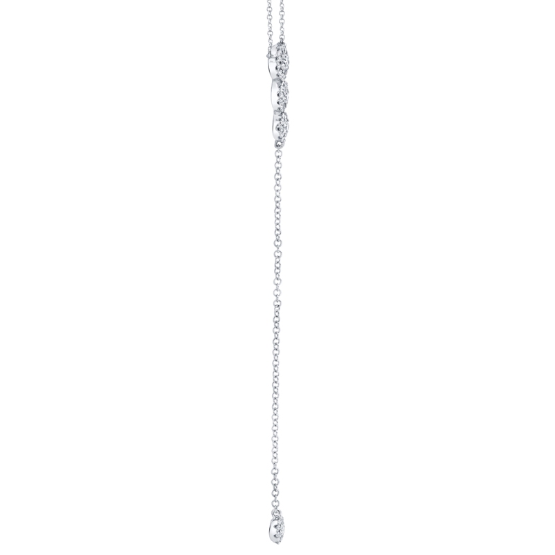 0.29Ct 14K White Gold Diamond Lariat Necklace