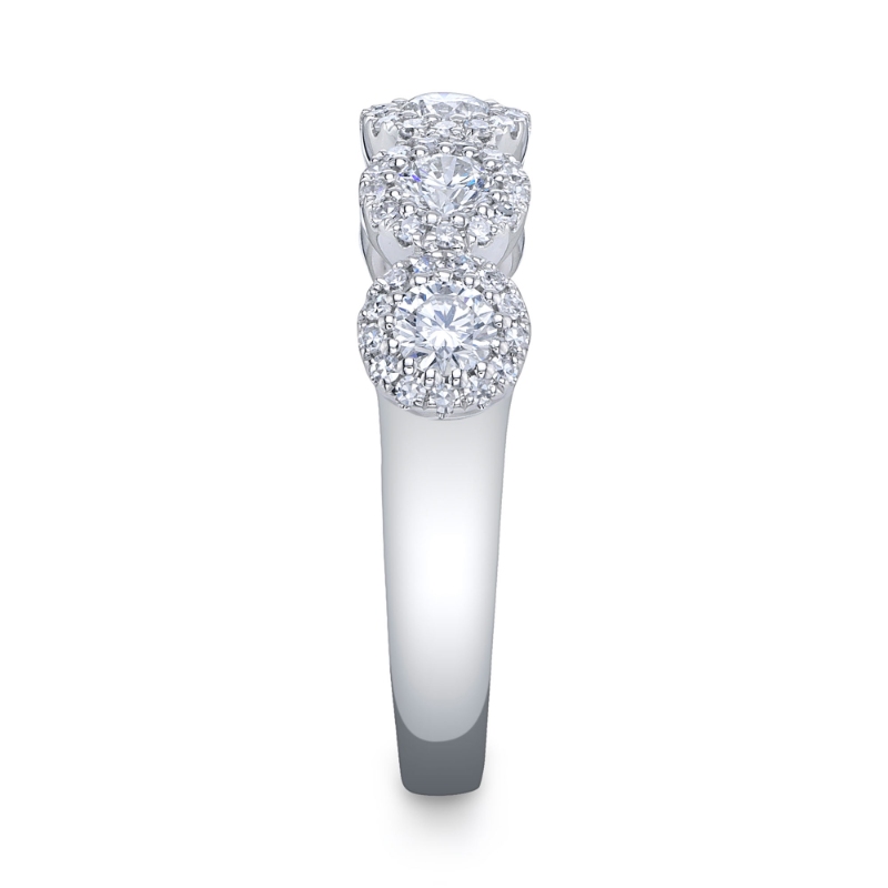 0.70Ct 14K White Gold Diamond Lady's Band