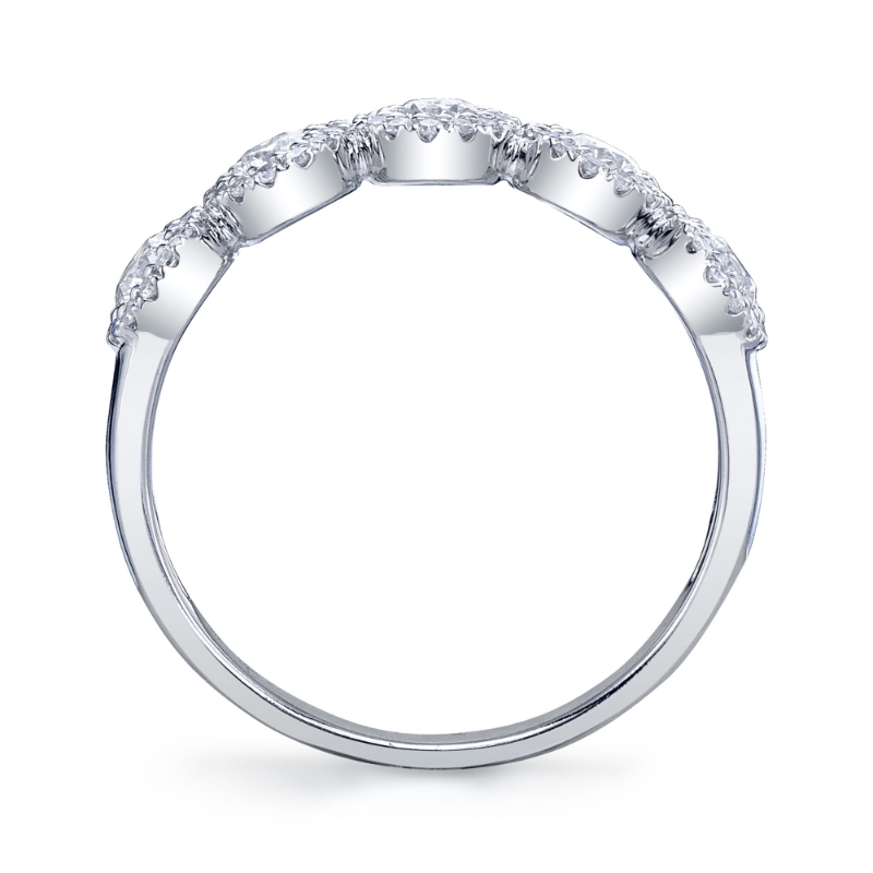 0.70Ct 14K White Gold Diamond Lady's Band