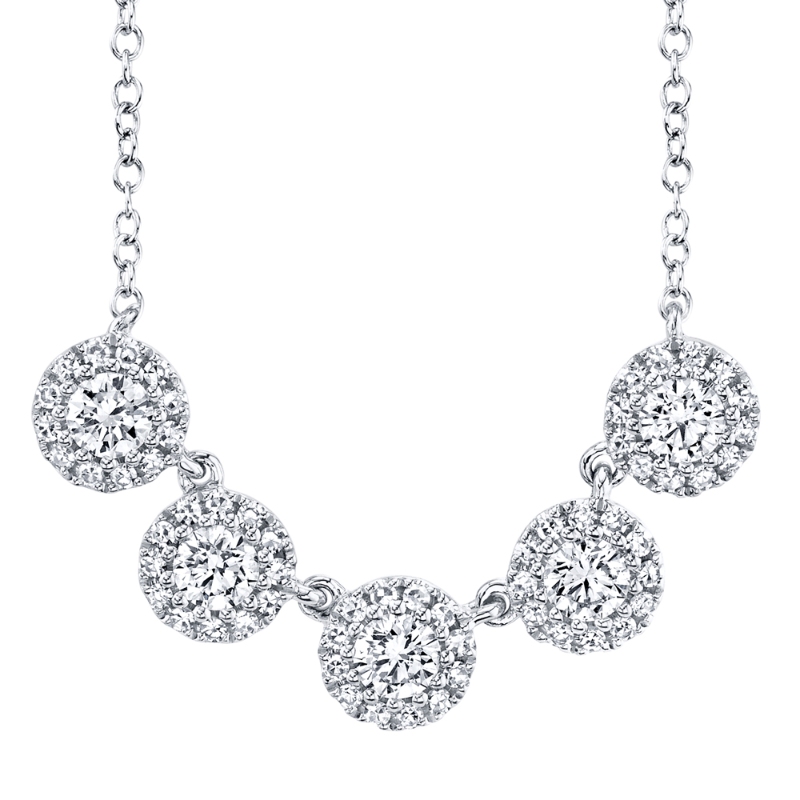 0.53Ct 14K White Gold Diamond Necklace