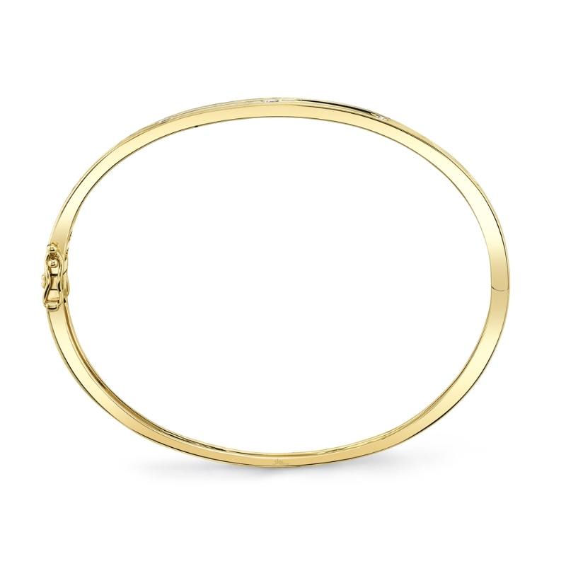 0.38Ct 14K Yellow Gold Diamond Bangle