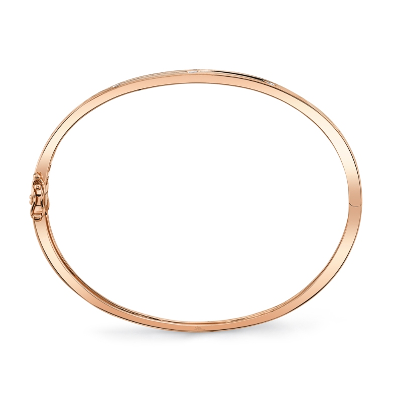 0.38Ct 14K Rose Gold Diamond Bangle