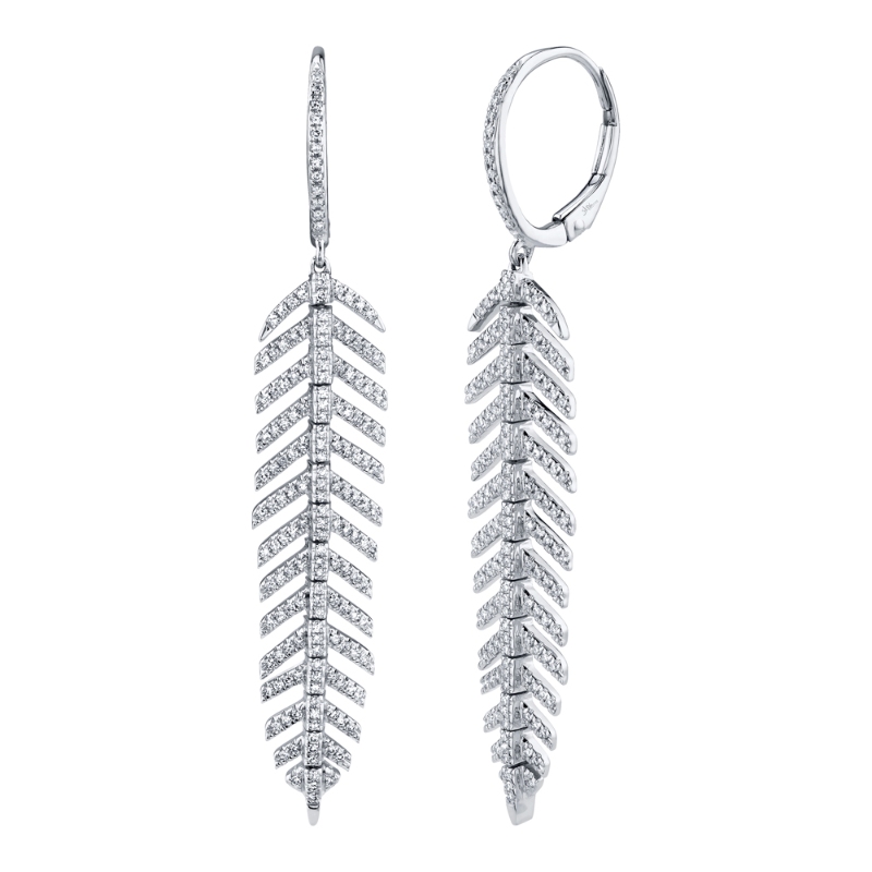 0.60Ct Diamond Feather Earrings