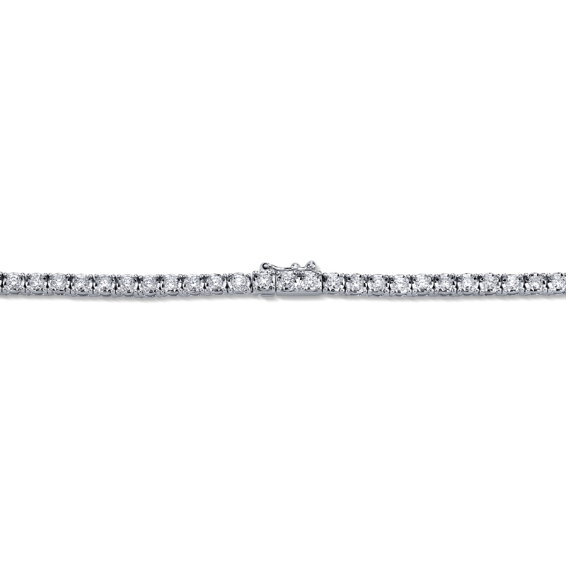 8.70Ct 14K White Gold Diamond Tennis Necklace 36