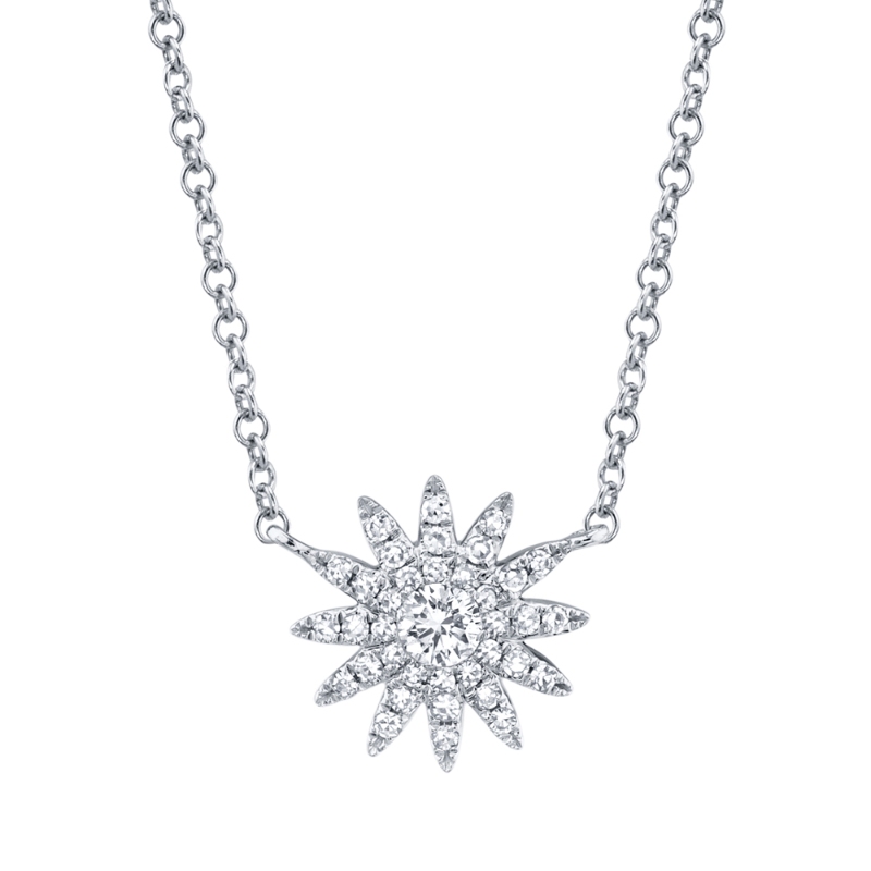 0.15ct 14k White Gold Diamond Necklace