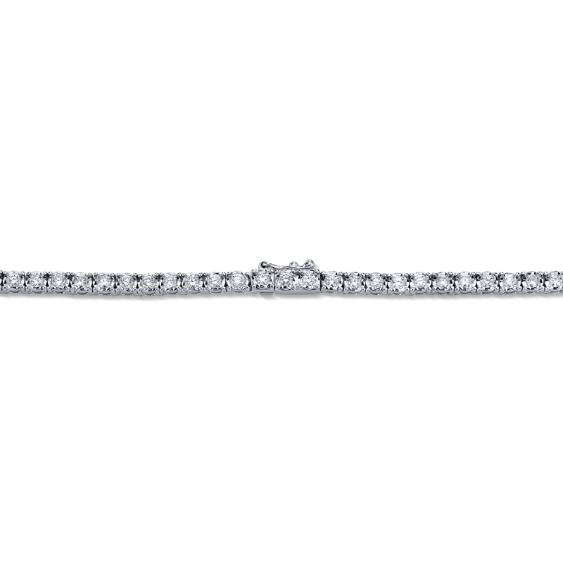 3.96Ct 14K White Gold Diamond Tennis Necklace