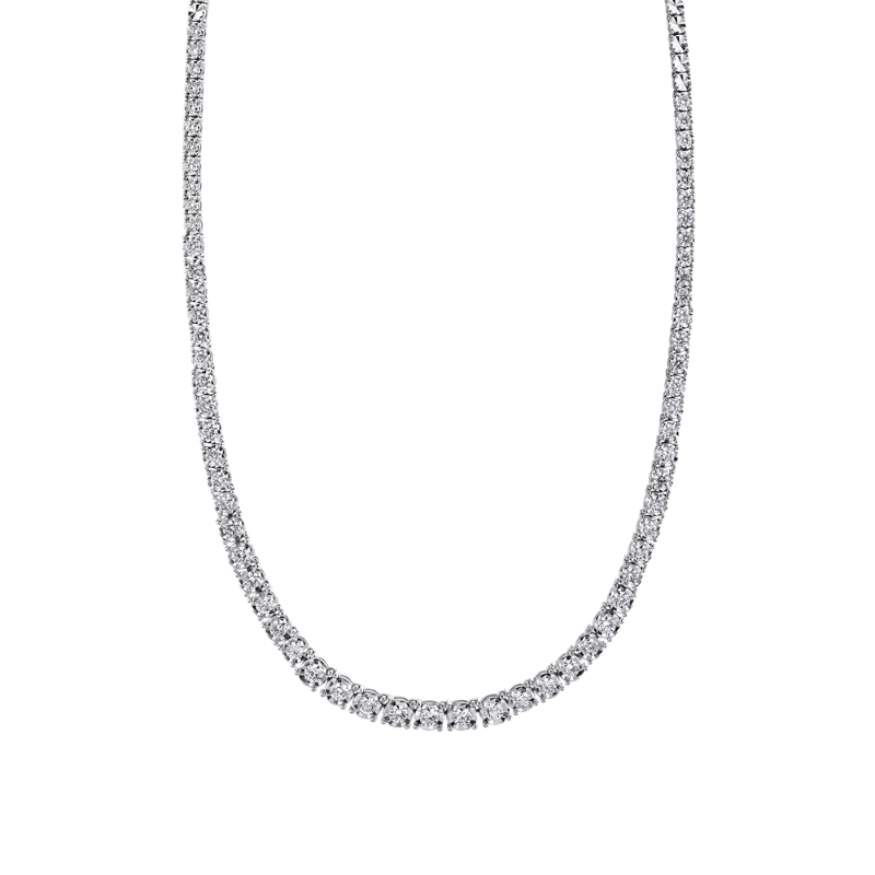 4.39Ct 14K White Gold Diamond Tennis Necklace