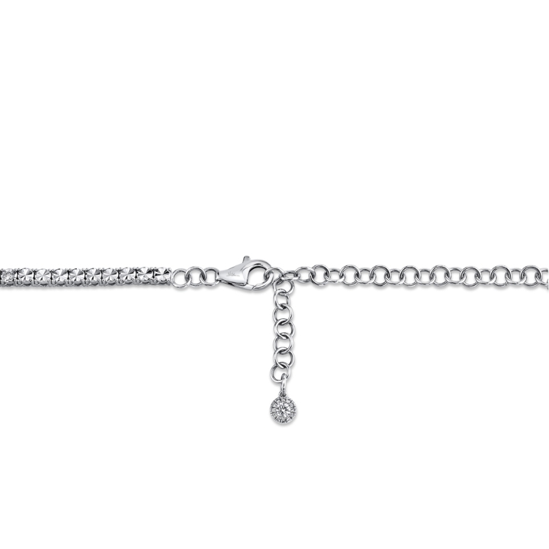 4.39Ct 14K White Gold Diamond Tennis Necklace