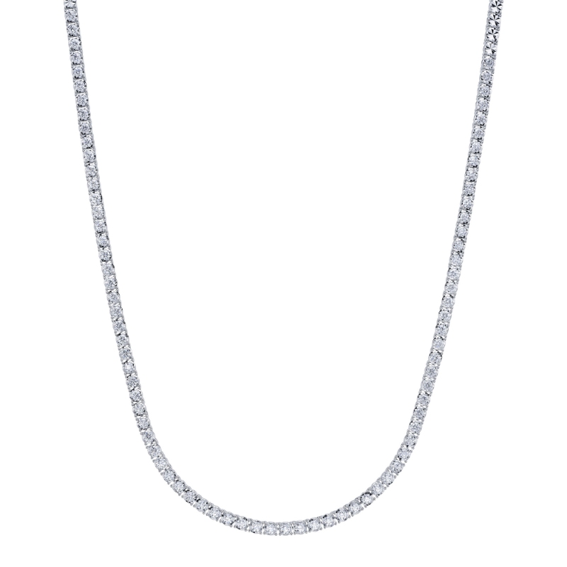 2.49Ct 14K White Gold Diamond Tennis Necklace