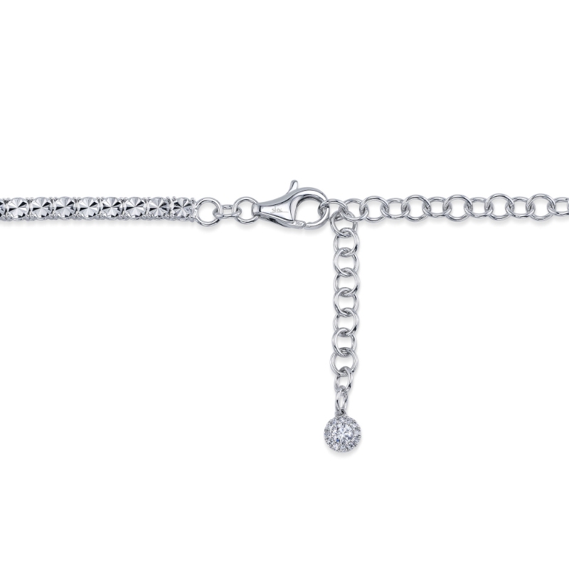 2.49Ct 14K White Gold Diamond Tennis Necklace