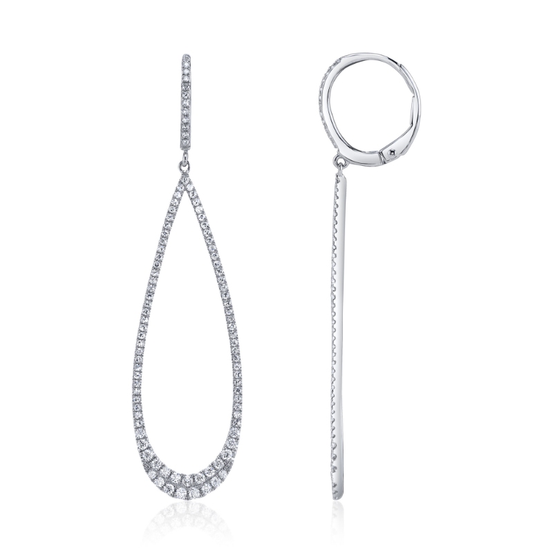0.80Ct 14K White Gold Diamond Earring