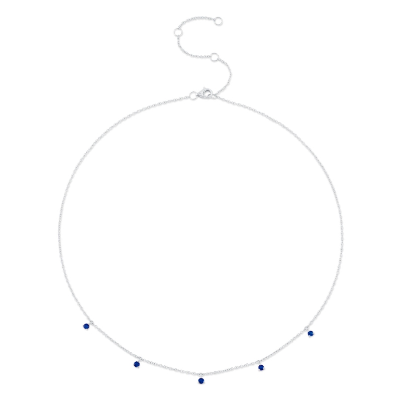 0.35Ct Blue Sapphire Necklace