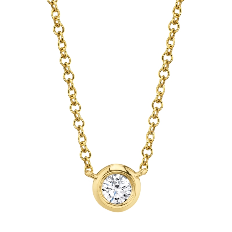 0.20Ct Diamond Bezel Necklace