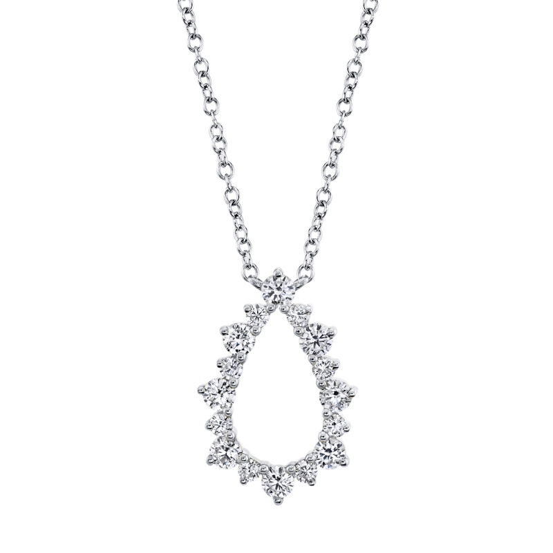 0.43Ct 14K White Gold Diamond Necklace