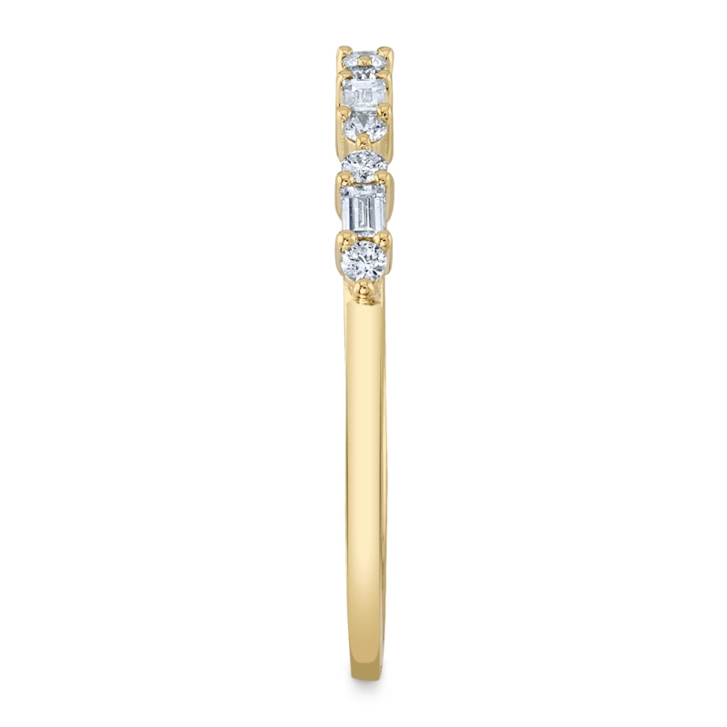 0.25Ct 14K Yellow Gold Diamond Baguette Band