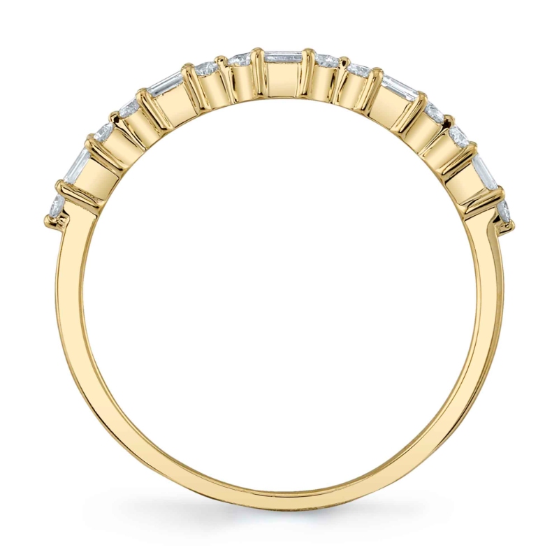 0.25Ct 14K Yellow Gold Diamond Baguette Band