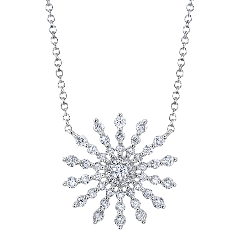 0.75Ct 14K White Gold Diamond Necklace