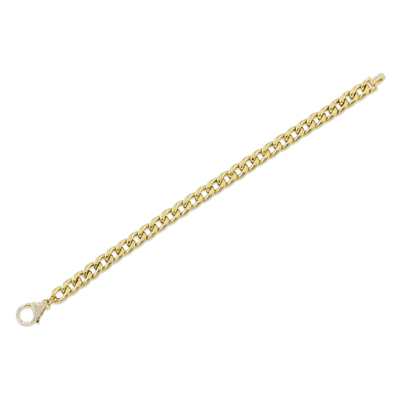 0.25Ct 14K Yellow Gold Diamond Link Bracelet