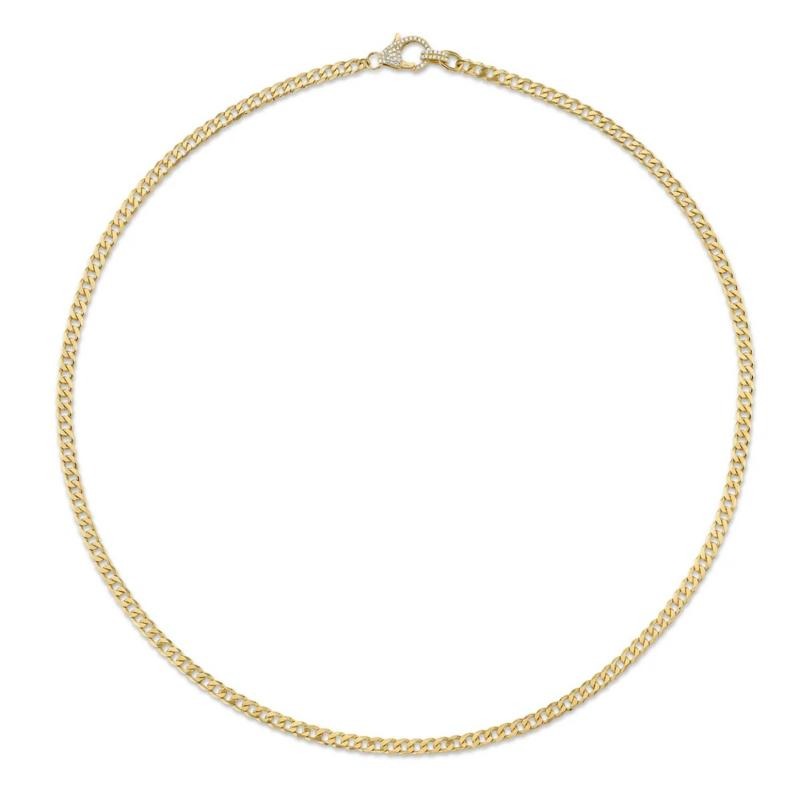 0.27Ct 14K Yellow Gold Diamond Link Necklace