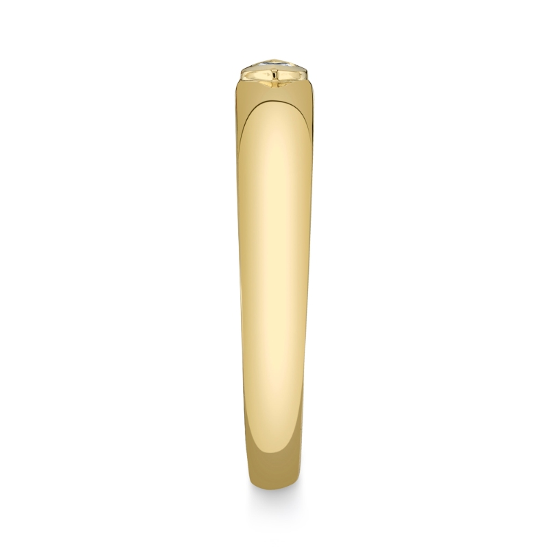 0.08Ct 14K Yellow Gold Diamond Marquise Bezel Band
