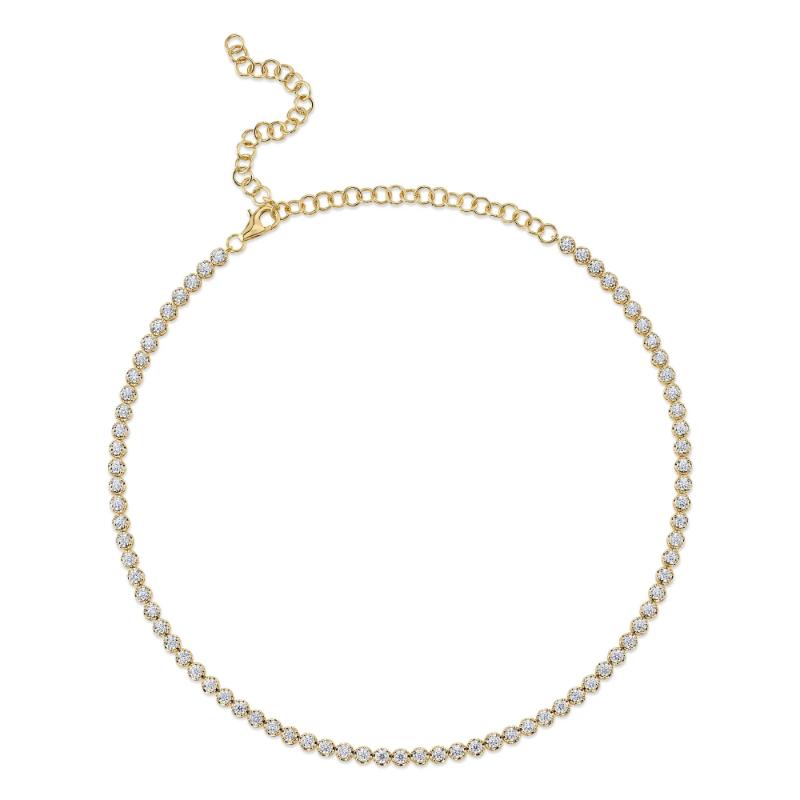 1.93Ct 14K Yellow Gold Diamond Tennis Necklace