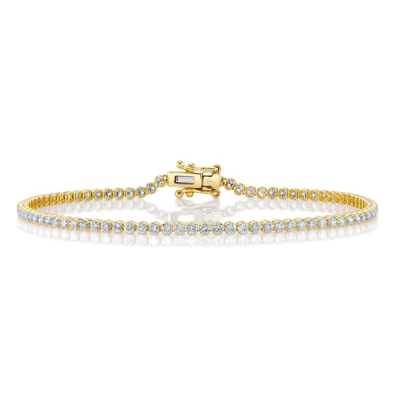 1.91Ct 14K Yellow Gold Diamond Tennis Bracelet