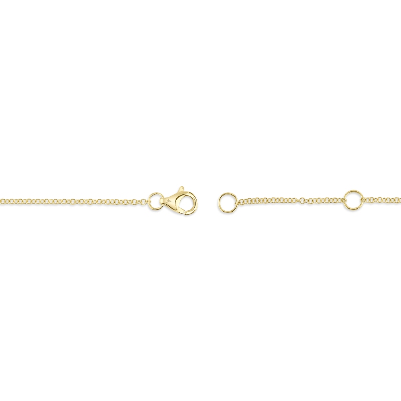 0.60Ct 14K Yellow Gold Diamond Bezel Necklace