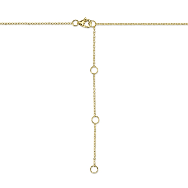 0.46Ct 14K Yellow Gold Diamond Bezel Necklace