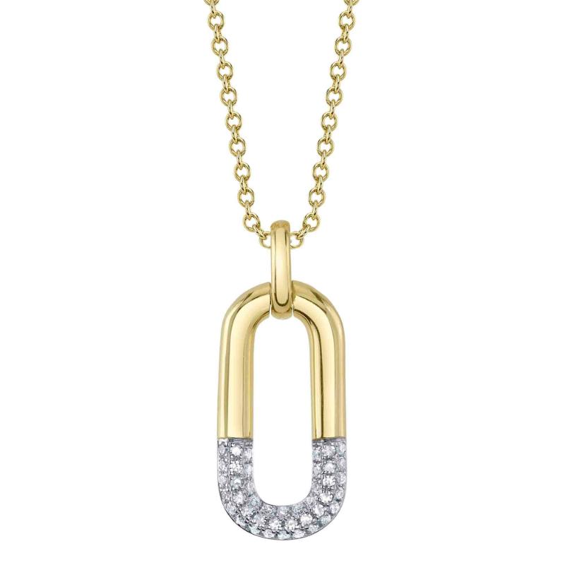 0.10Ct 14K Yellow Gold Diamond Necklace