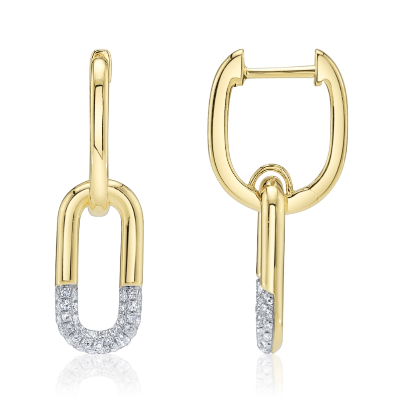 0.16Ct 14K Yellow Gold Diamond Earring
