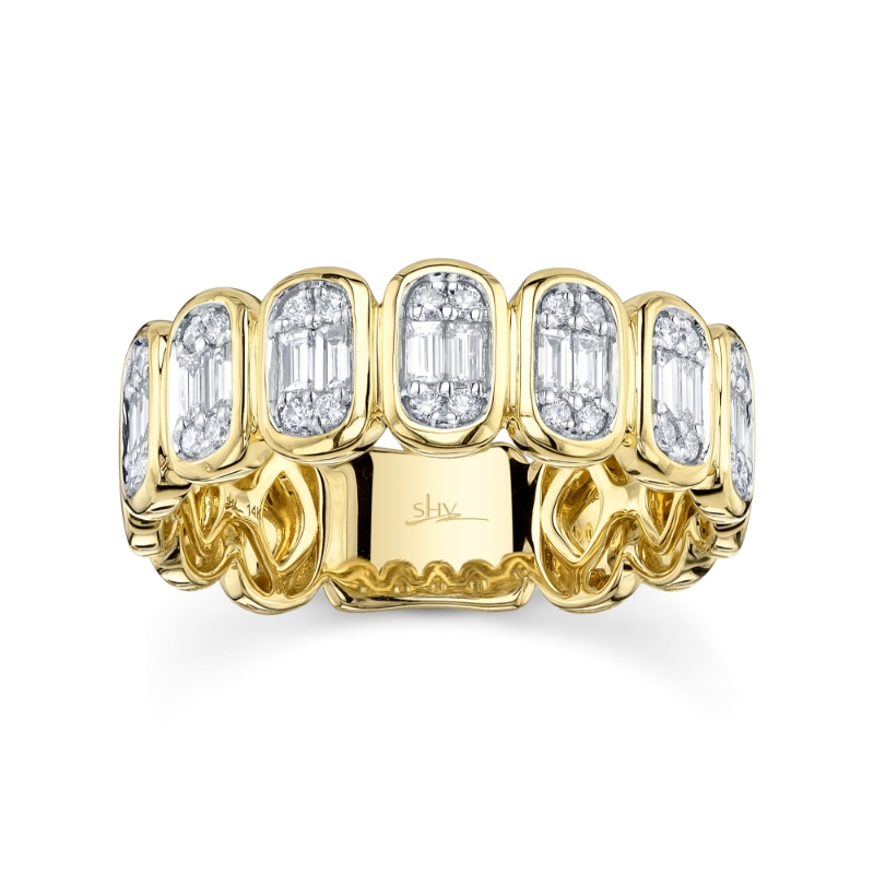 0.50Ct 14K Yellow Gold Diamond Baguette Band