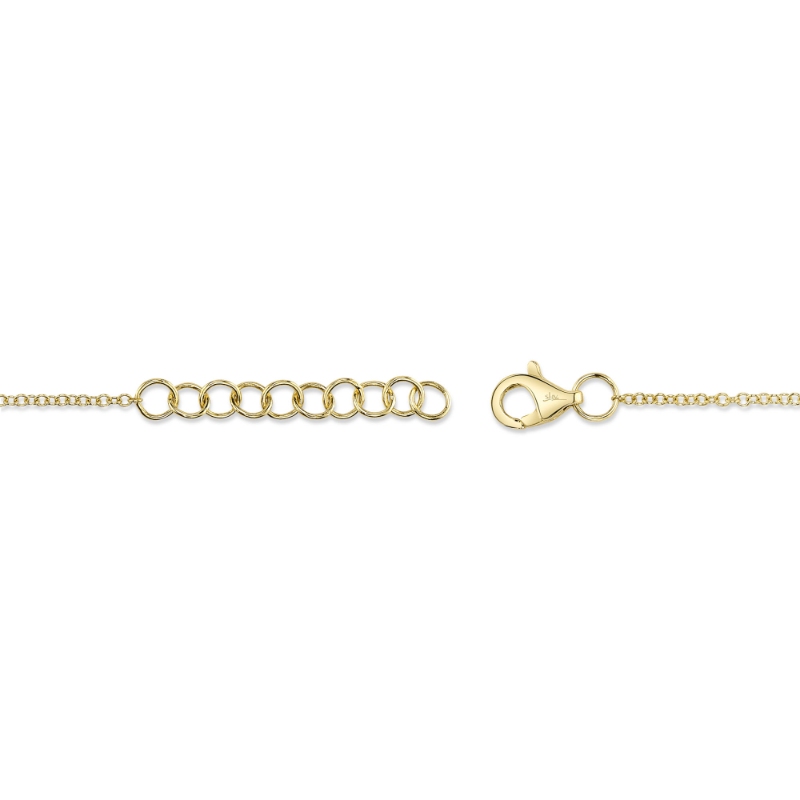 0.04Ct 14K2T Y/W Diamond Pave Heart Bracelet