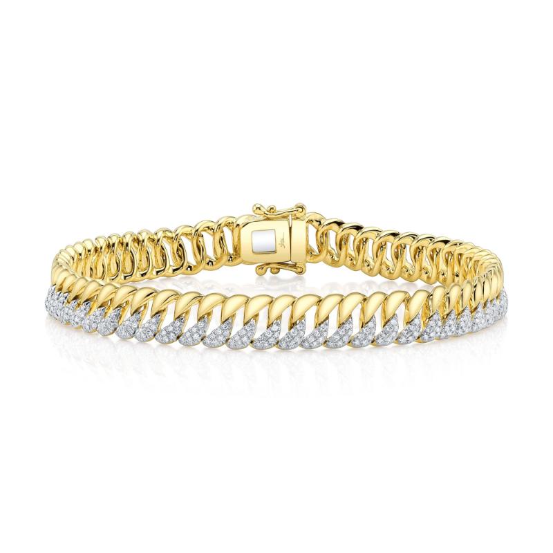 0.88Ct 14K Yellow Gold Diamond Link Bracelet