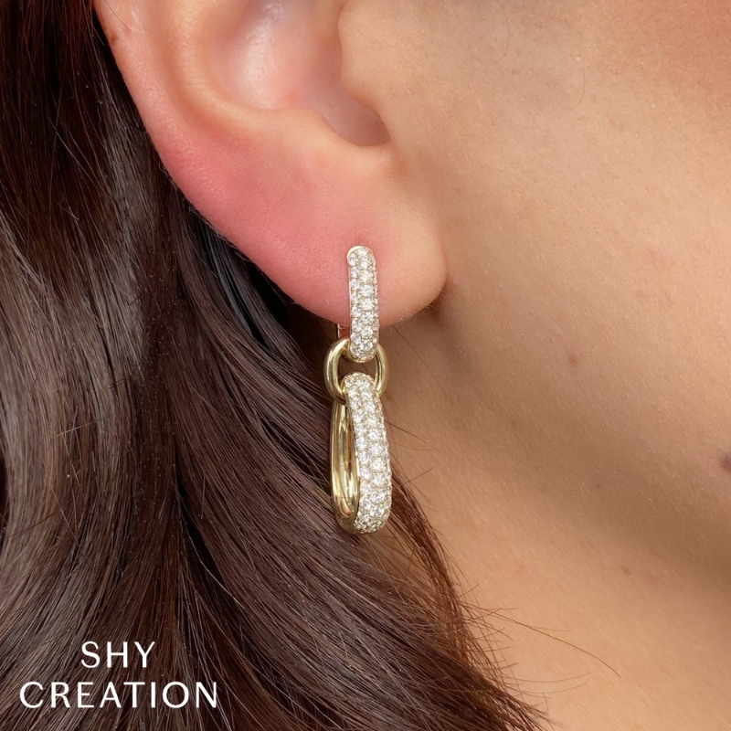 1.45Ct 14K White Gold Diamond Earring
