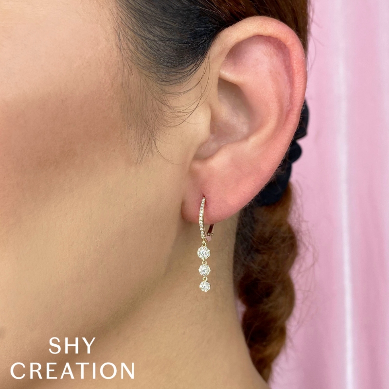 0.32Ct 14K White Gold Diamond Earring