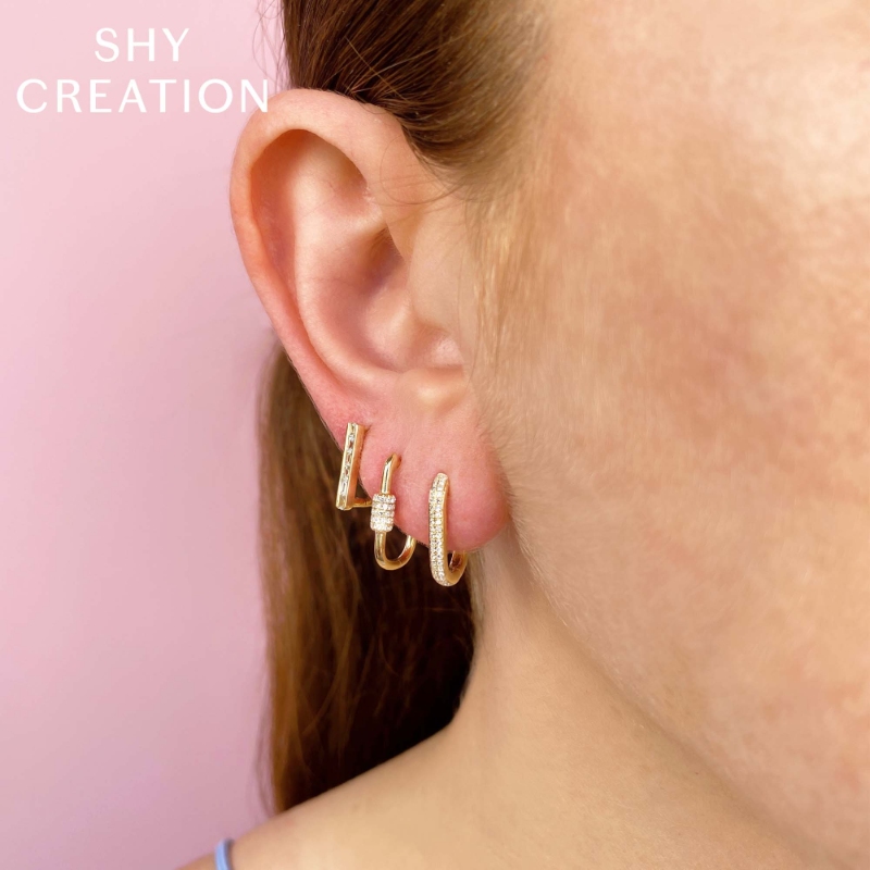 0.24Ct 14K Yellow Gold Diamond Earring
