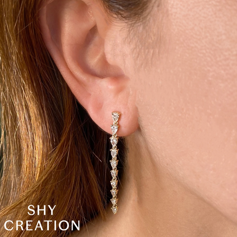 1.70Ct 14K Yellow Gold Diamond Pear Earring