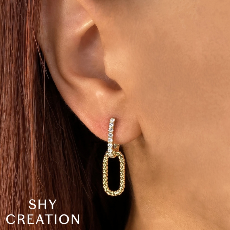 0.34Ct 14K Yellow Gold Diamond Earring