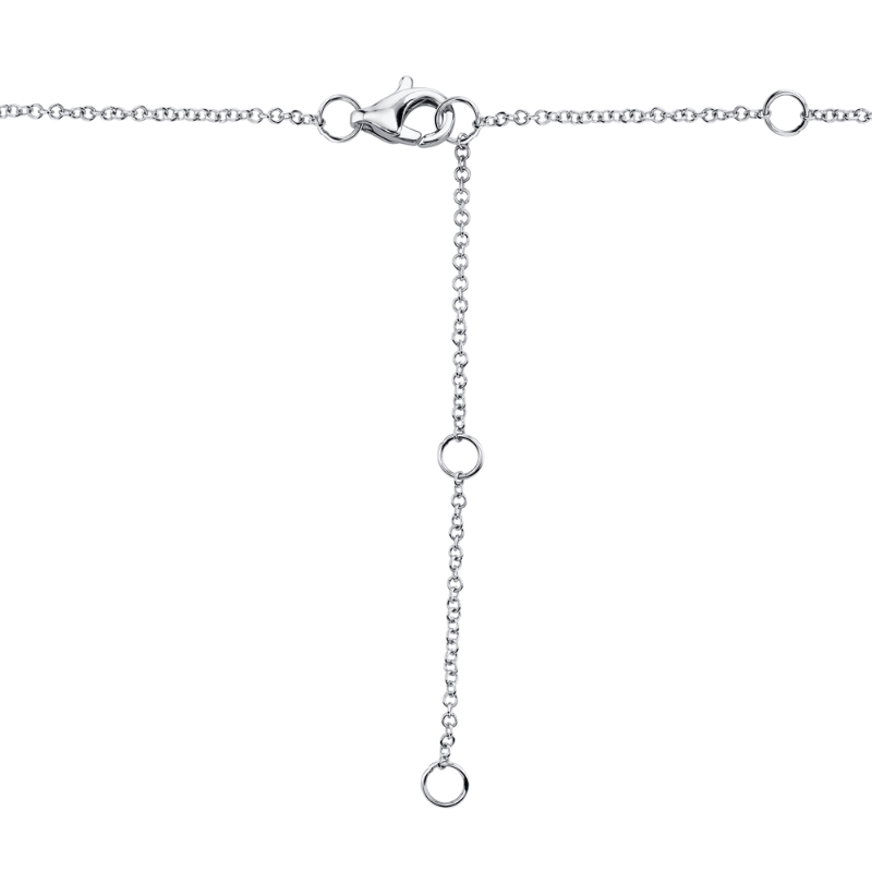 0.06Ct 14K White Gold Diamond Horseshoe Necklace