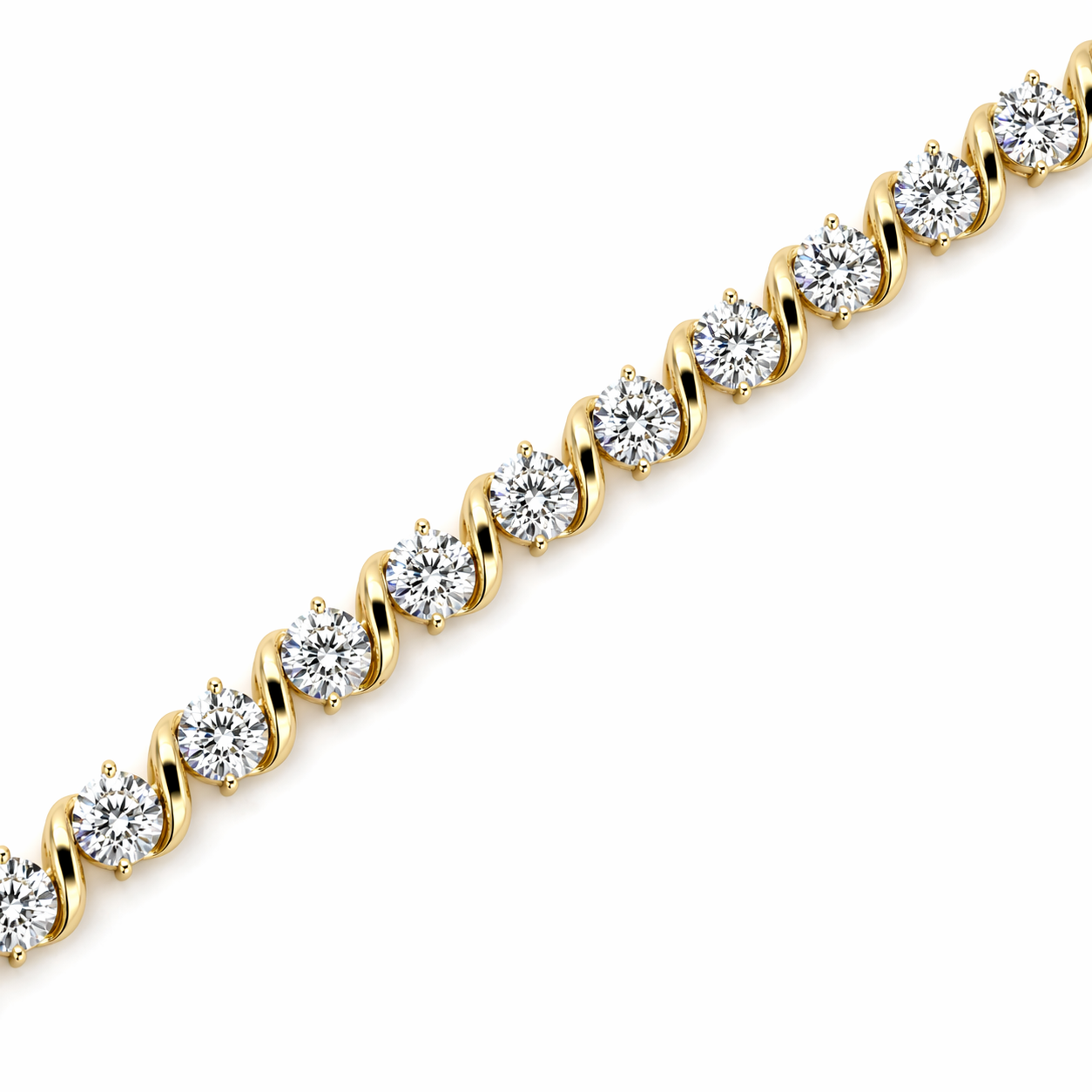 10.20 Carats Round Diamond Bracelet