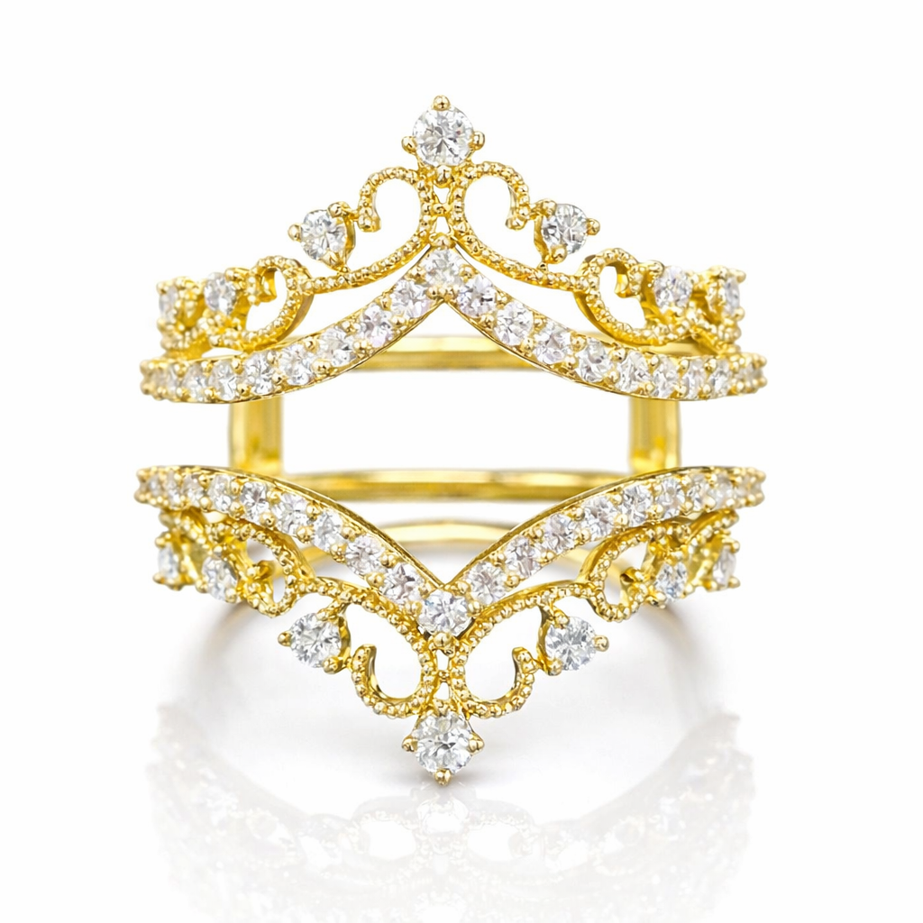 Fairy 0.62 Ct Round Diamond Ring Guard