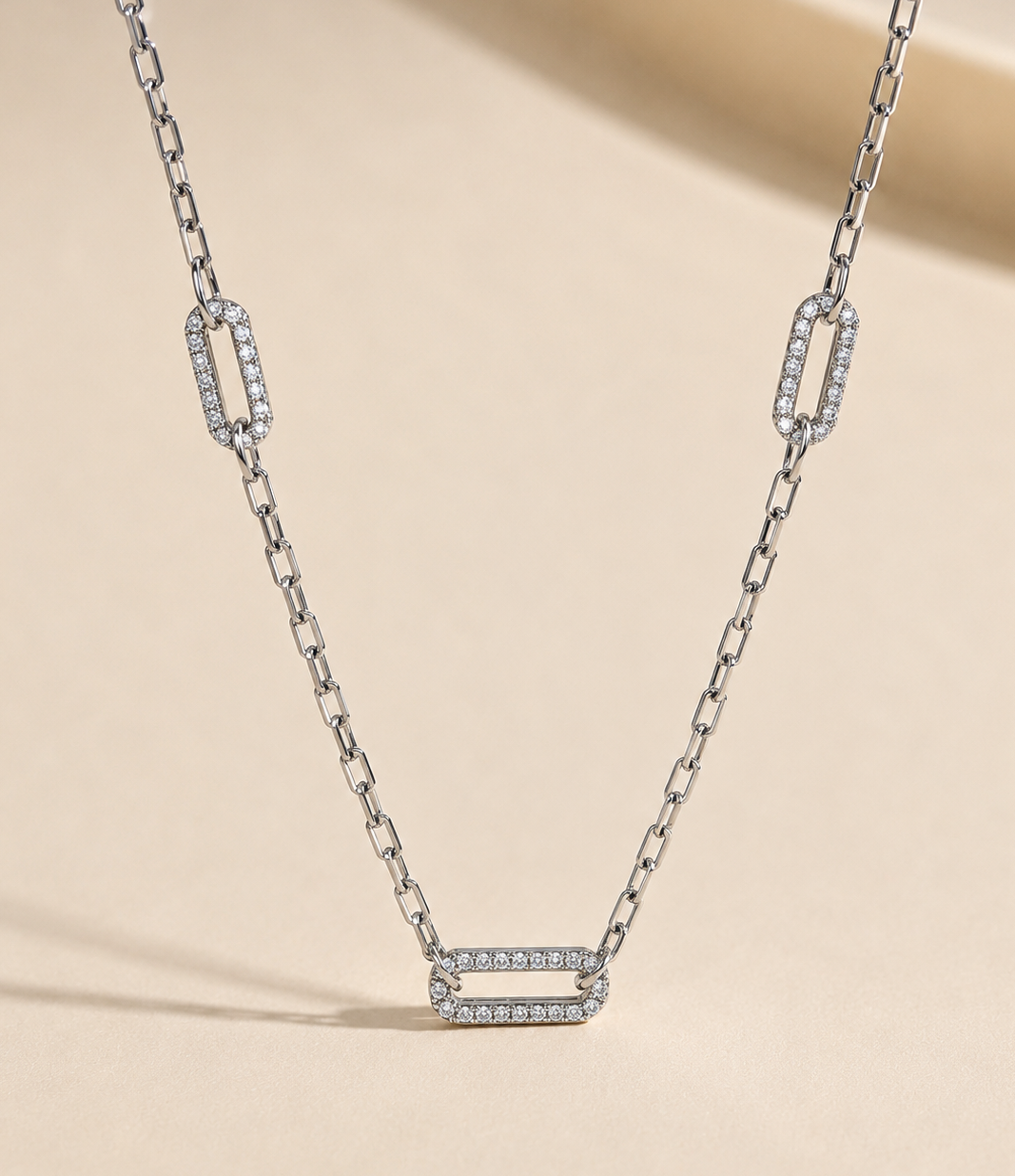 0.50 Carat Paperclip Lab Grown Diamond Necklace