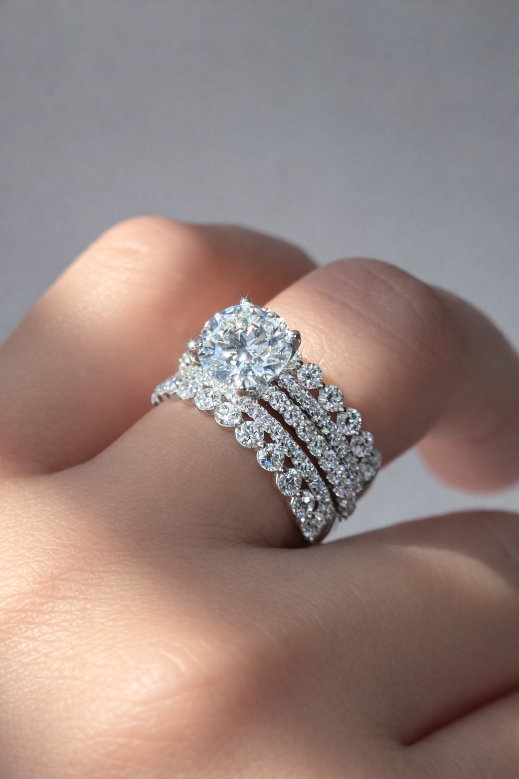 Kylie 1.50 Ct Round Diamond Ring Guard