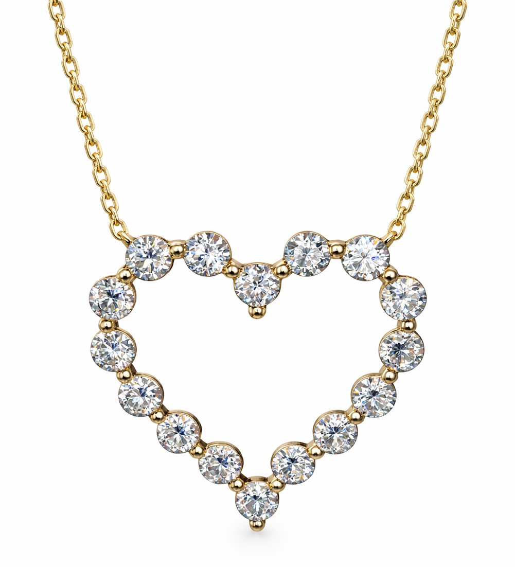 3.00 Carats Heart Diamond Pendant