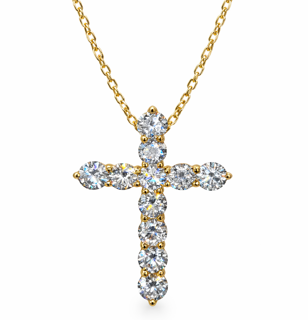 3.00 Carats Cross Diamond Pendant