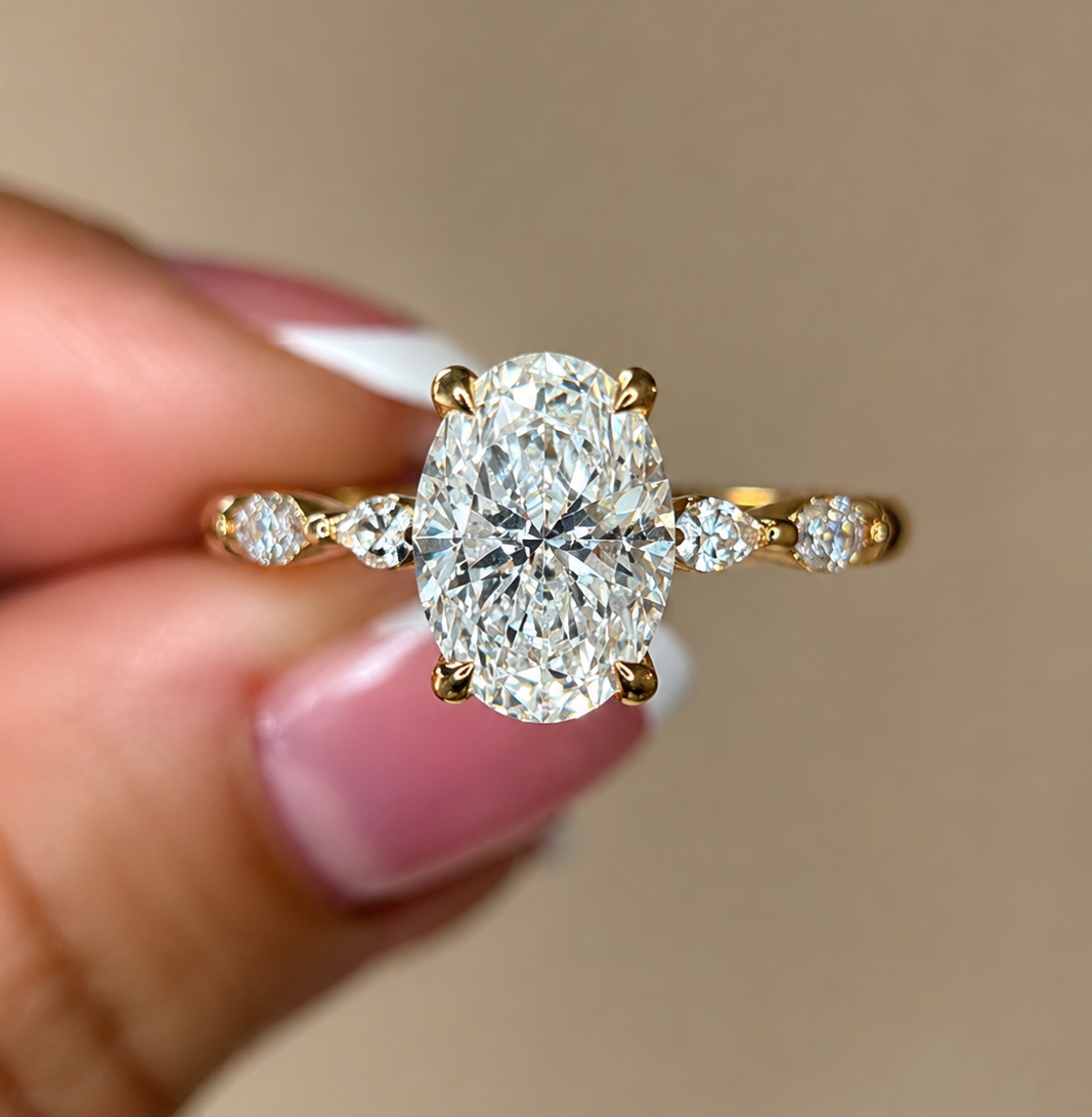 2.62 Carat Oval Cut Diamond Engagement Ring