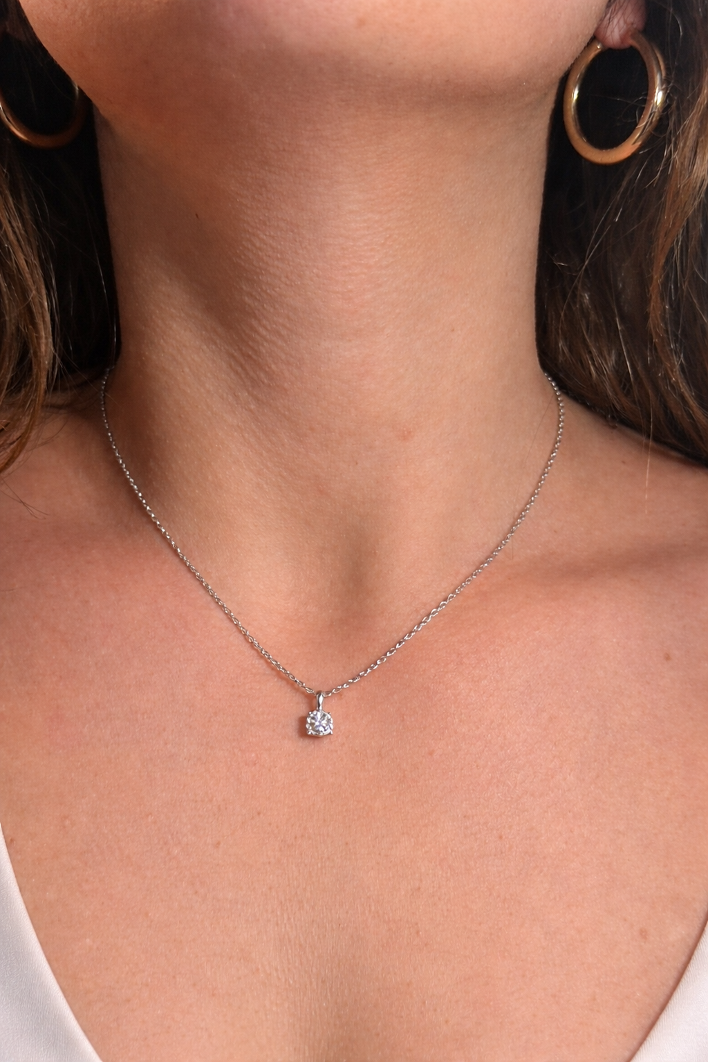 1.00 Carat Round Diamond Pendant