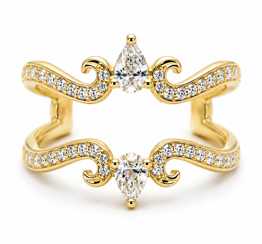 Gabby 0.57  Ct Round Diamond Ring Guard