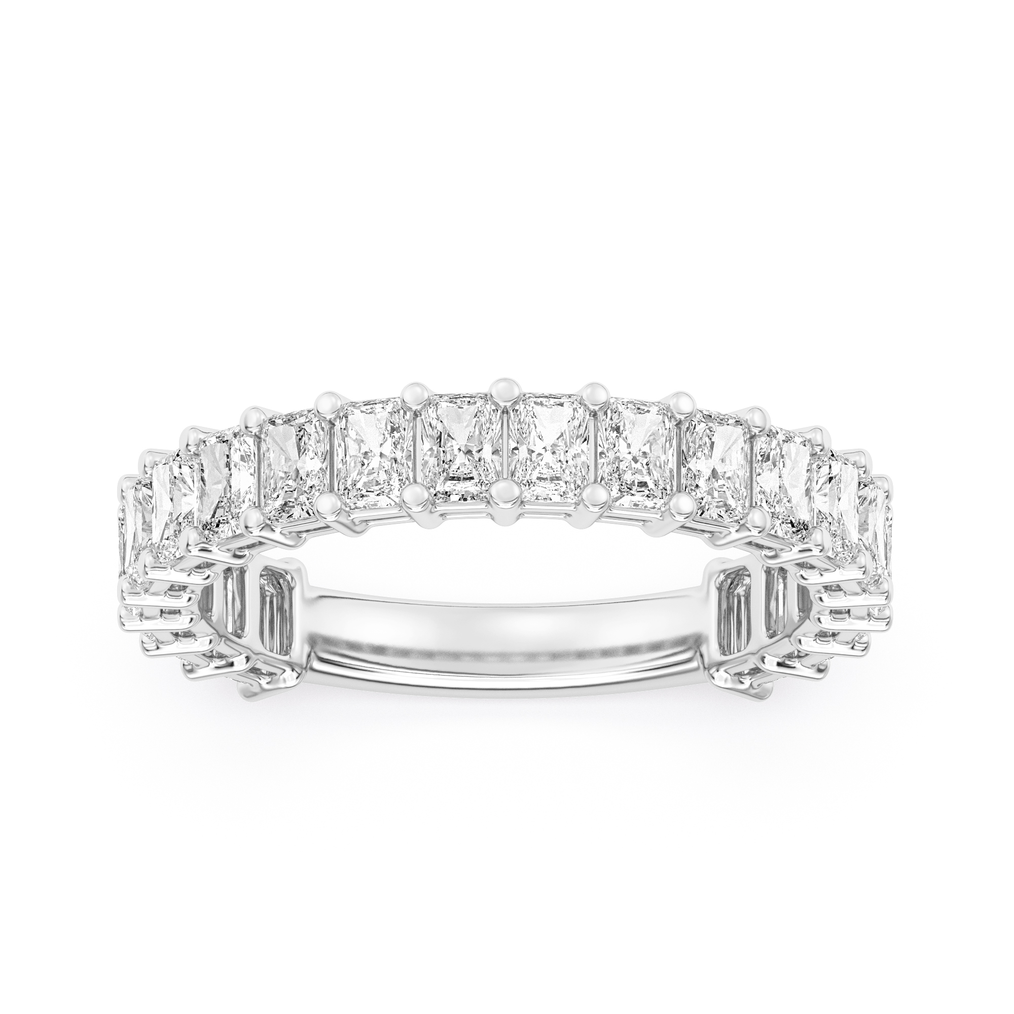 2.00 Carats  Platinum Radiant Cut Diamond Band
